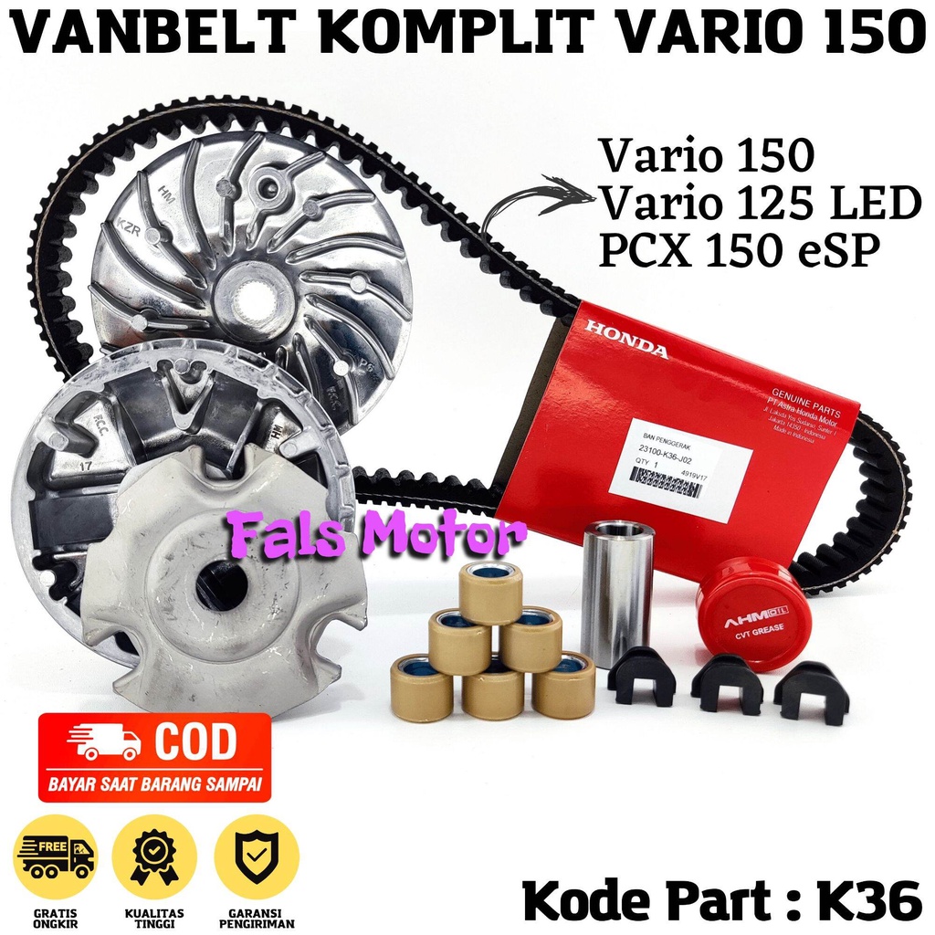 Vanbelt Vario 150 / V-Belt Vario 125 LED / Vanbelt Vario 150 Komplit / Panbelt Vario 150 LED / Penbe