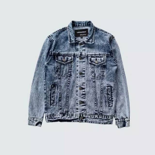 denim jacket washed blue