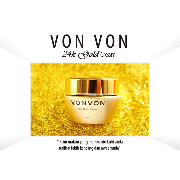 VONVON Gold 24K Night Cream Malam Herbal JACO Korea