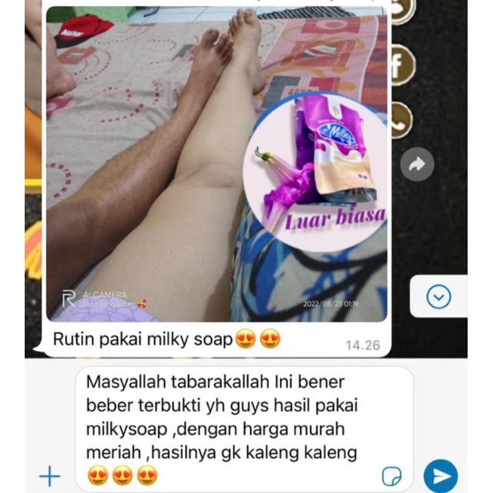 MILKY SOAP Pemutih Badan/Wajah Pria&amp;Wanita 100%Original