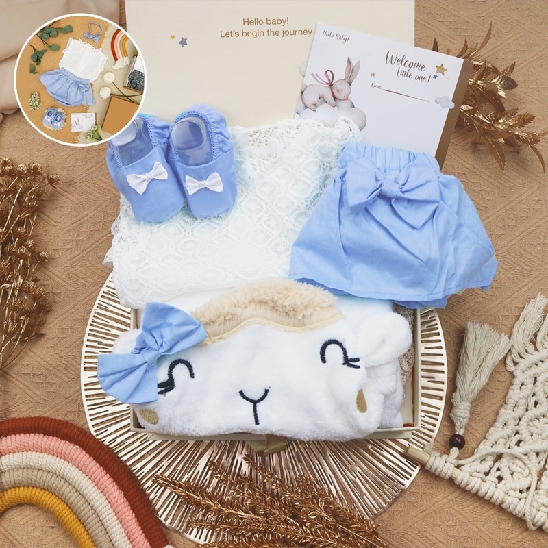 LIO044 Girls Hello Baby Hampers 0-12 months/ Hampers bayi newborn/ Kado bayi/ baby girl gift set