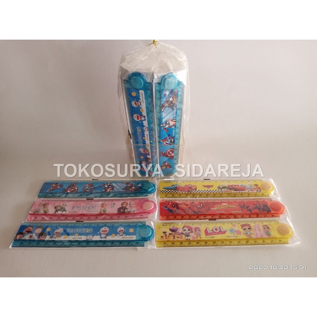 

Grosir Penggaris Motif Kartun Lusinan & Perbox