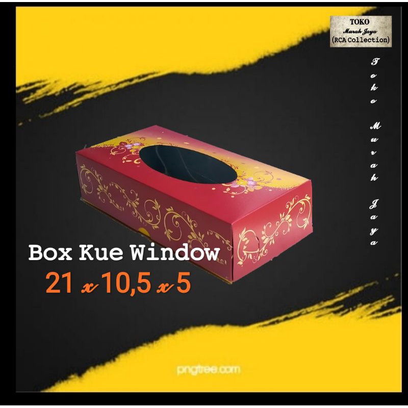 

(Box murah) Box kardus kue window ukuran 21 x 10,5 x 5,cocok untuk box kue(donat isi 3) souvenir dll