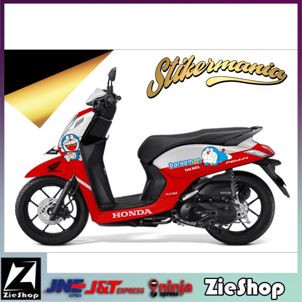 Striping motor genio full body laminasi Stiker genio variasi murah Decal full body motor genio