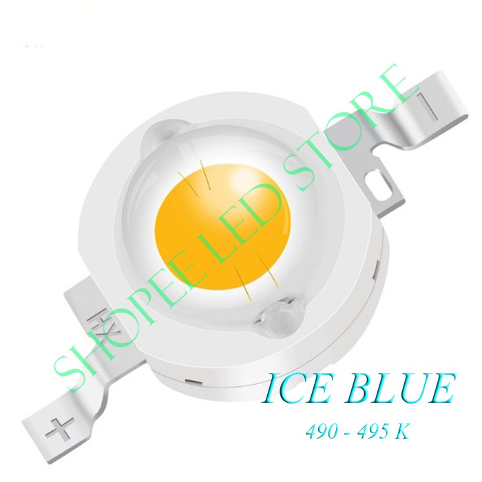 SALE... !! ICE BLUE HPL LED 3 WATT NEW CHIP ICE BLUE 490 - 495K SUPER BRIGHT FENIEX BLUE LAMPU SOROT