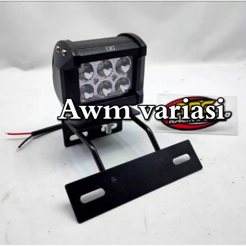[BAYAR DITEMPAT] dudukan platnmor+Lampu led 6 .12 .18 . 24titik Variasi rx king rx z rx special vixion byson gl tiger MURAH