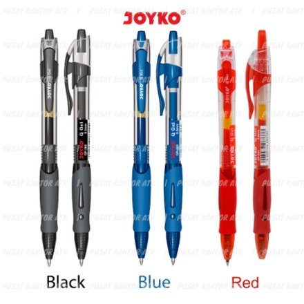

Gel Pen Joyko GP-265 0.5mm Pulpen Gel Warna Hitam Merah Biru Ball Pen Murah Berkualitas Grosir dan Eceran