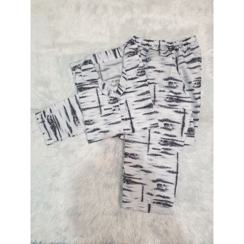Baju Tidur Piyama Wanita Cewek Pajamas Dewasa Motif Tie Dye PP-PP TIE DYE LINE GREY