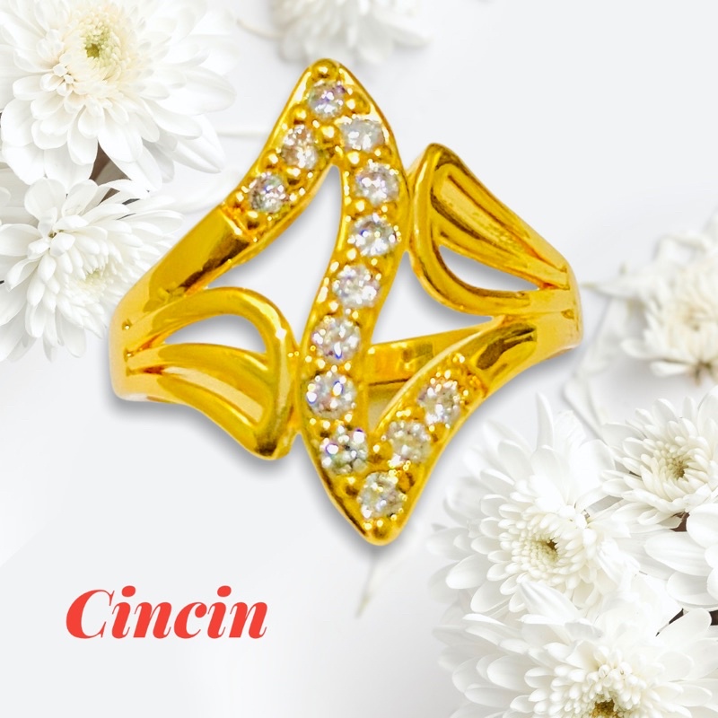 Cincin tangan wanita//cincinpermata //perhiasan lapis emas//cincin fasion wanita//cincin