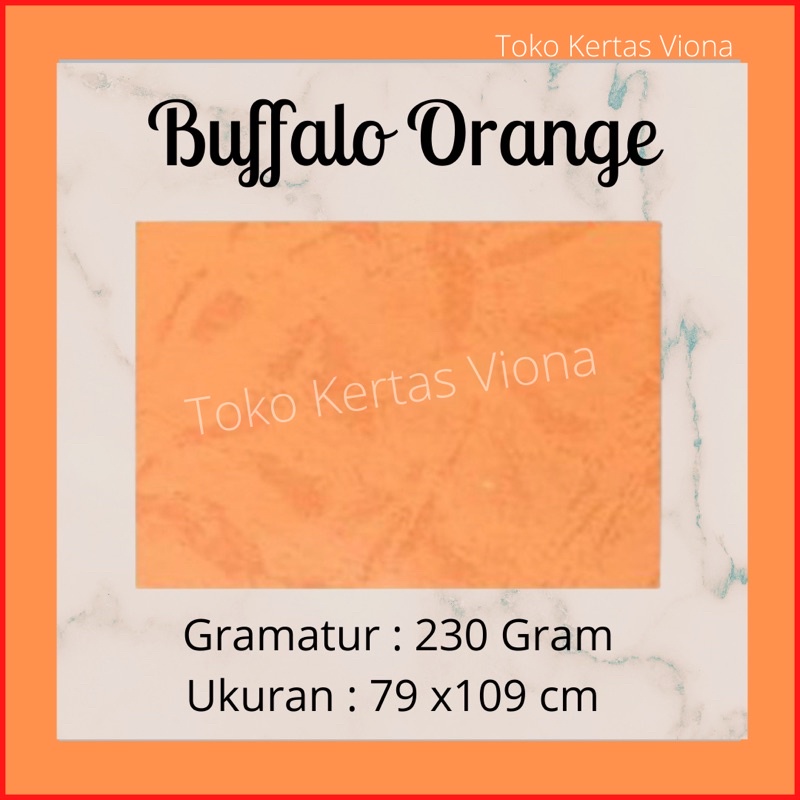 

kertas buffalo/ kertas karton/cover /sampul jilid Orange ukuran F4/ A4/ A3/ Df/ 79x109