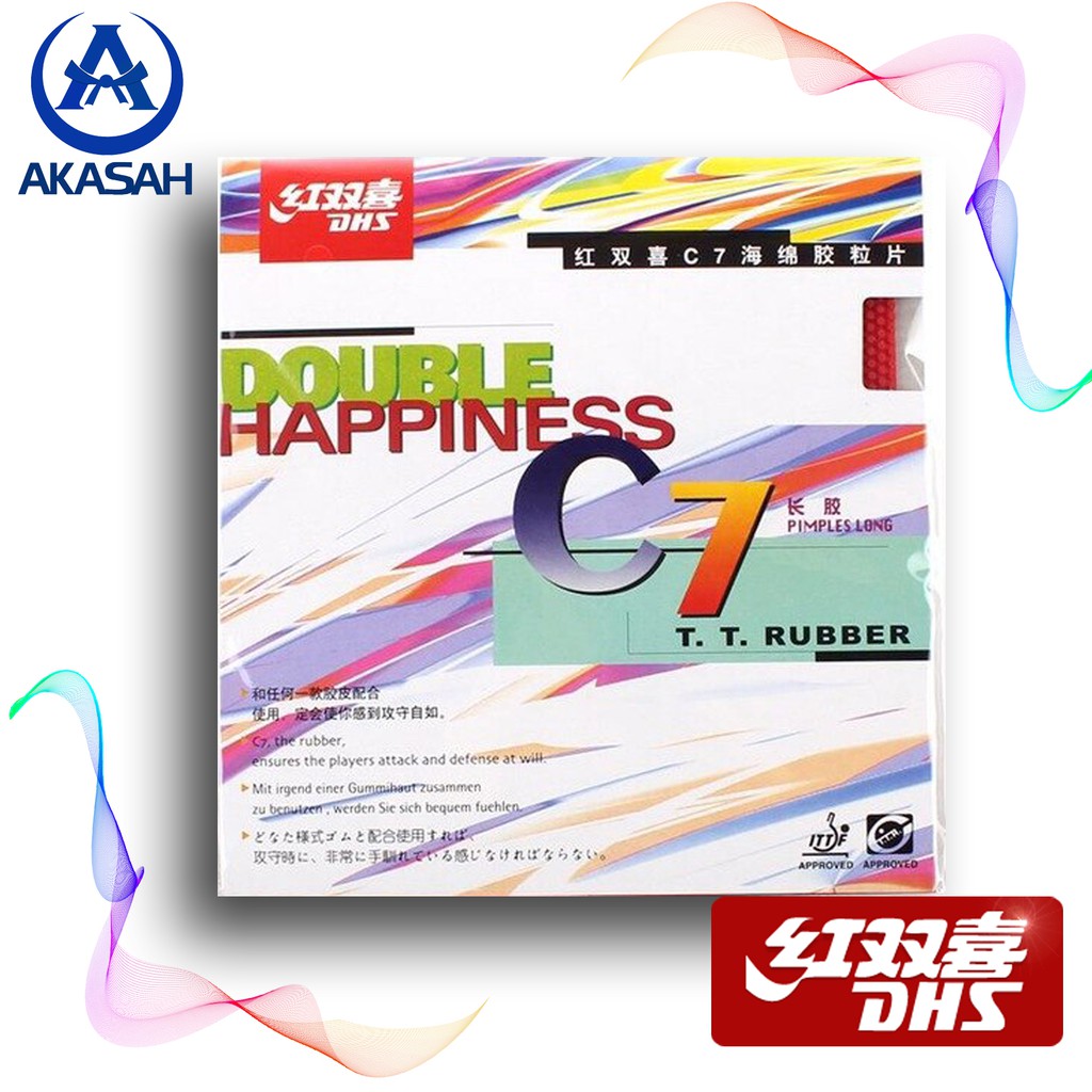 DHS C7 OX - Karet Bintik Bet Bat Pingpong Tenis Meja DHS C7 1.0mm