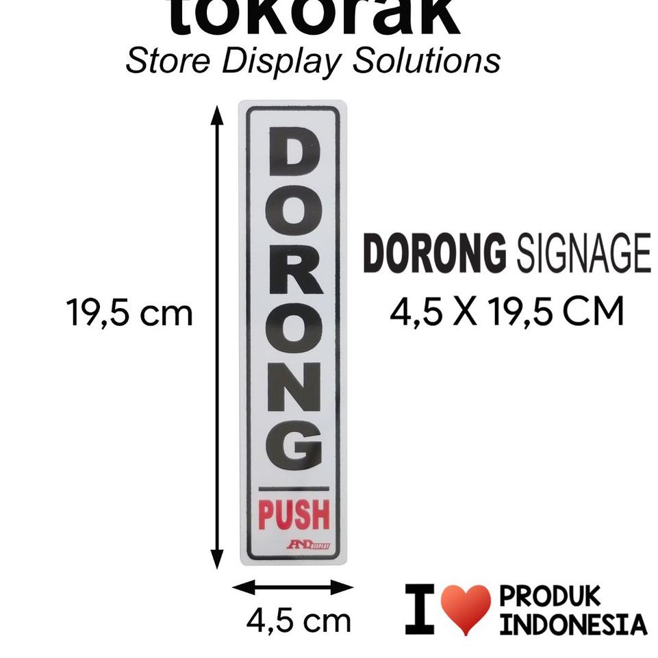 

11.11SALE SIGNAGE DORONG 4,5X19,5CM SIGN PETUNJUK SIMBOL LOGO LABEL