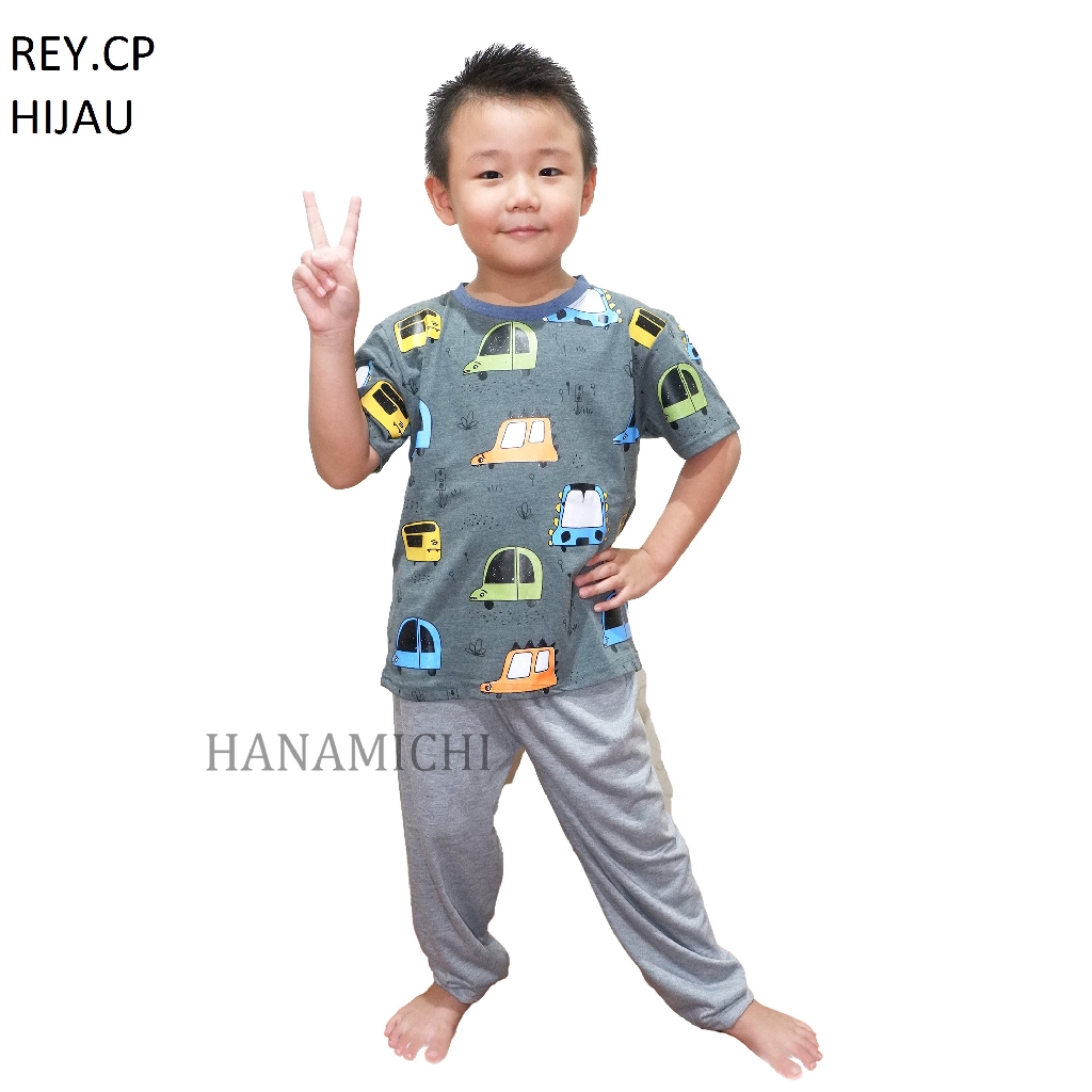 Hanamichi REY.CP Baju Tidur Anak Bergambar Lengan Pendek