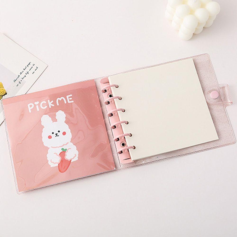 Agustinina Binder Notebook Portable Harian Kpop Idols Kartu Agenda Planner Kertas Isi Ulang Kartun Perlengkapan Alat Tulis