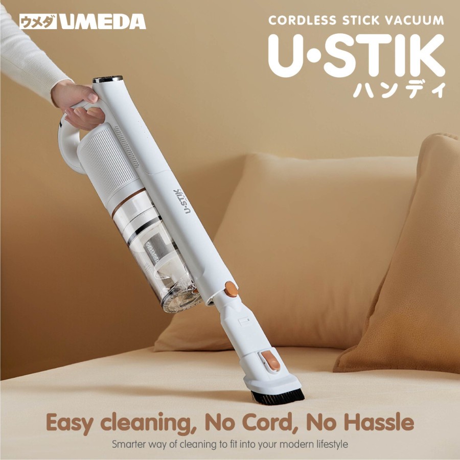 Umeda U-Stik Cordless Stick Vacuum + U-STIK Electric Mop / Penyedot Debu Lantai Tanpa Kabel