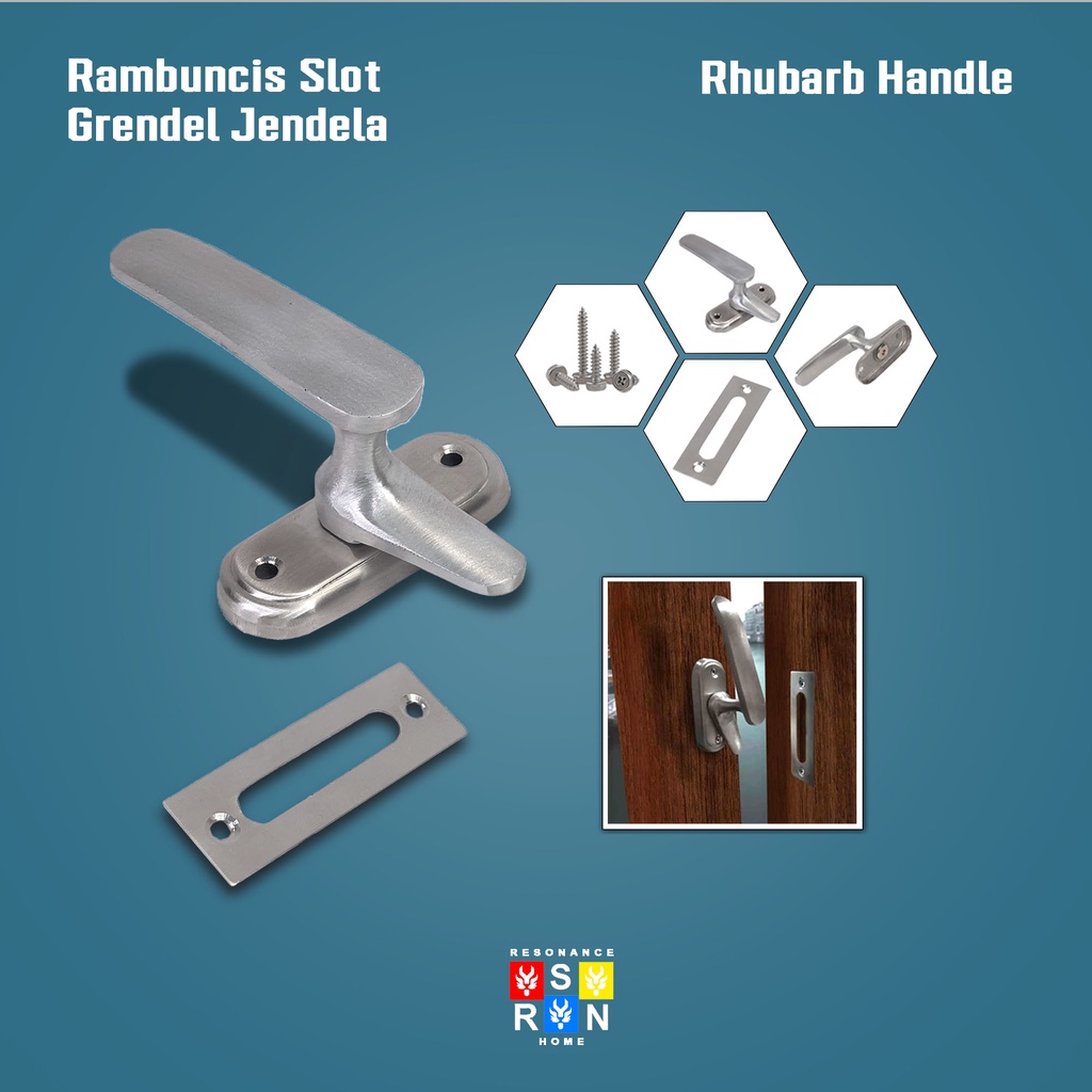 Rambuncis Kunci Jendela Bahan Alumunium Tebal Slot Grendel Jendela Resonance Home