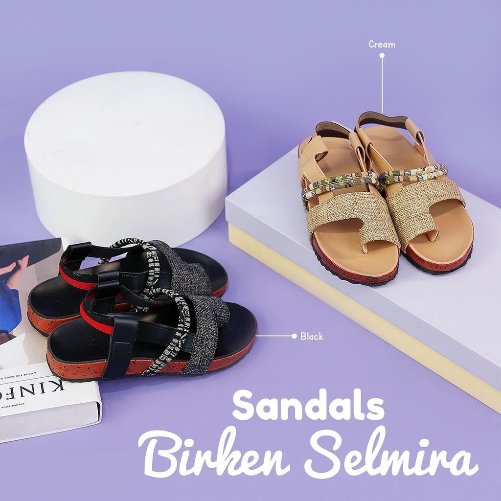 bondshop02  - SANDAL WANITA BINTIL BIRKEN S-ELMYRA FLAT SLIP ON WANITA-1