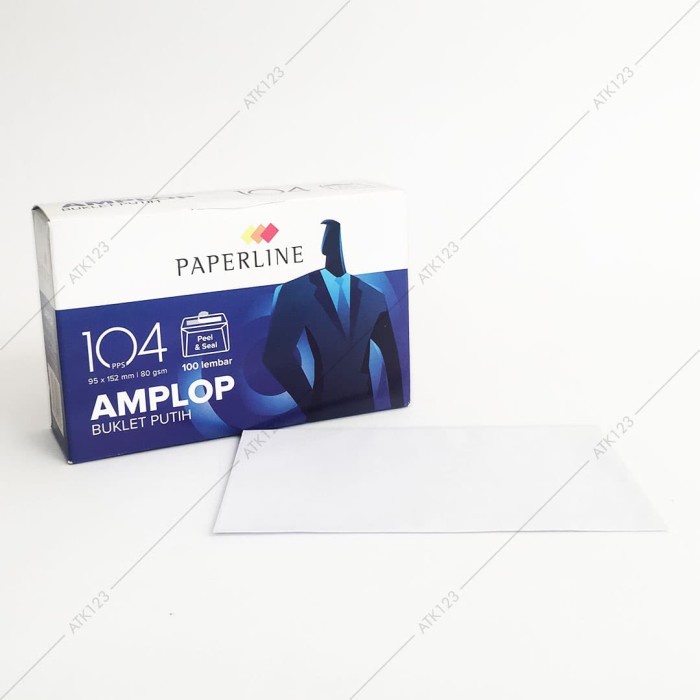 

MENYURAT-SURAT- AMPLOP PUTIH PAPERLINE 104 PPS UK. 95 X 152 MM -SURAT-MENYURAT.