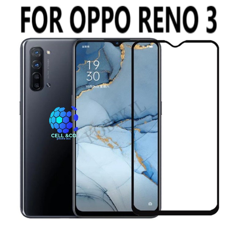 OPPO RENO 3 Tempered Glass Full HD Anti Gores Premium Screen Protector Pelindung Layar OPPO RENO 3