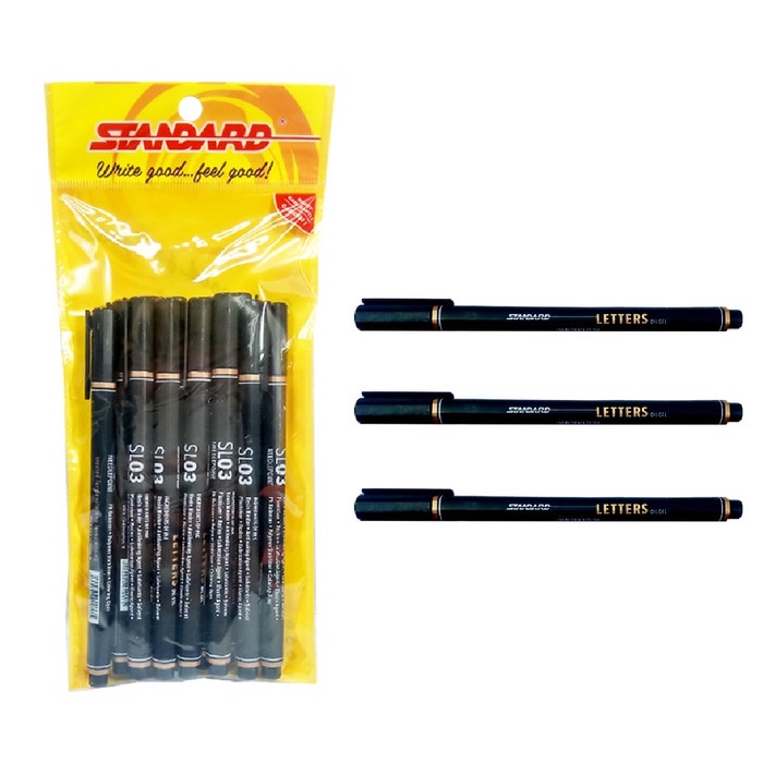 

STANDARD PEN LETTERS SL03 BLACK ISI 12 PCS promo