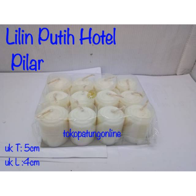 Lilin Putih Hotel Isi 12