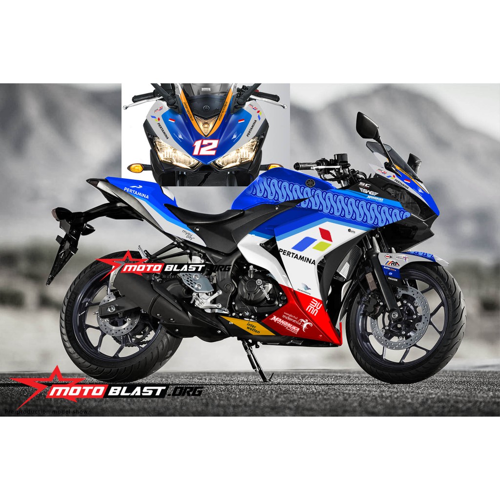 Decal Stiker Motoblast - Yamaha YZF R25 Livery Mandalika
