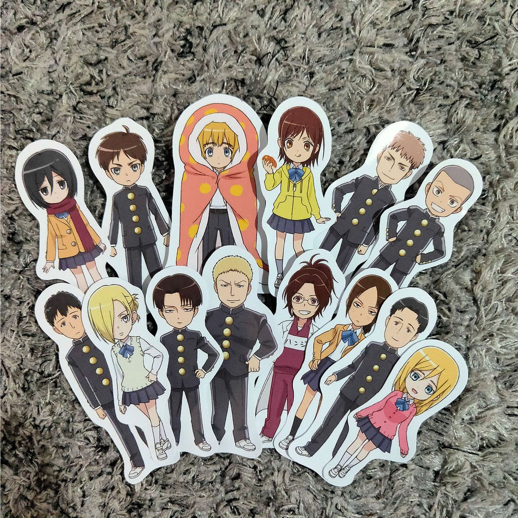 STICKER ANIME ATTACK ON TITAN / STICKER AOT / STIKER ANIME CUTE / STIKER TUMBLR / STIKER LUCU MURAH