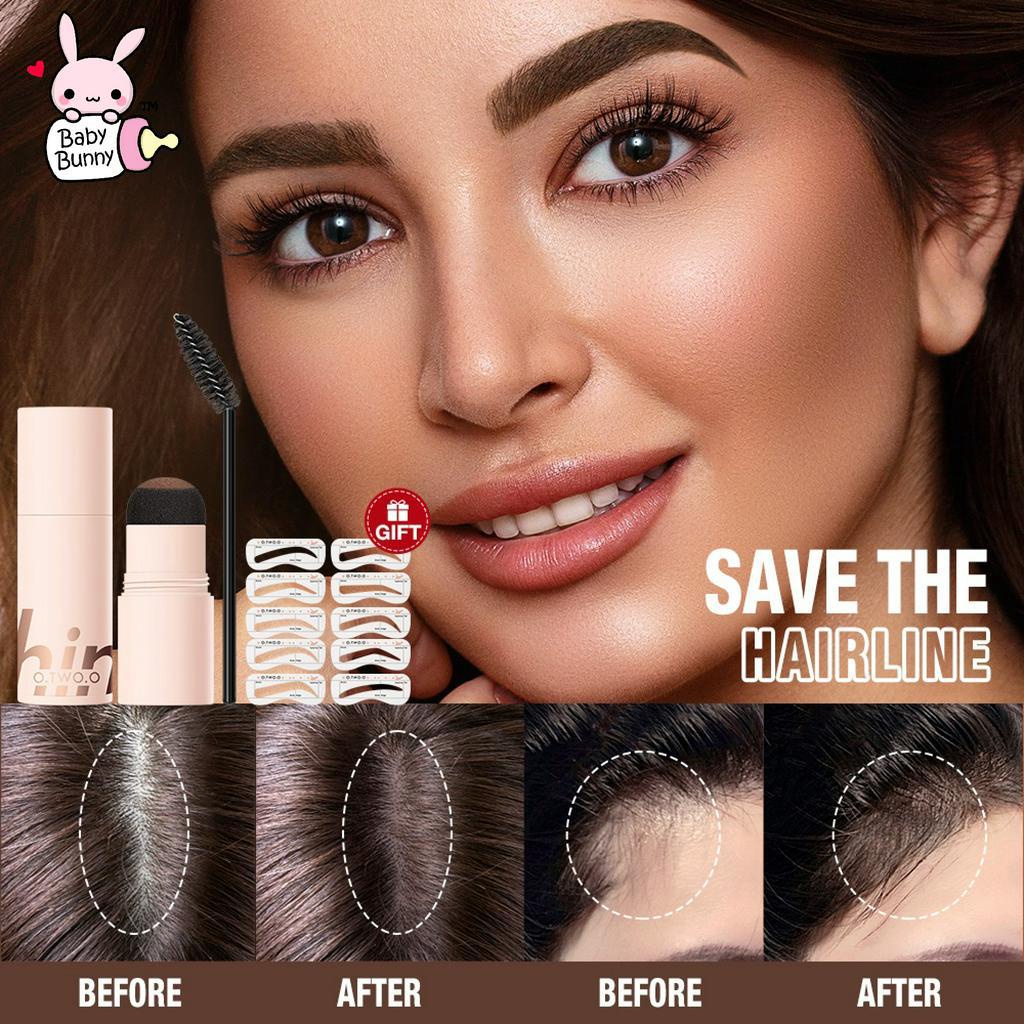 ❤ BELIA ❤ O.TWO.O Lasting Browfun Cushion Eyebrow Powder | Brow Stamp Long Lasting Eyes Makeup With Spoolie Brush 10 Reusable Beginner