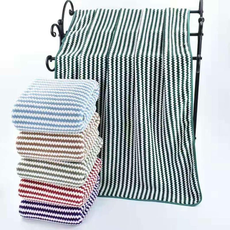 Super Sale!!! Handuk Mandi Dewasa Lembut Towel Microfiber Motif Zigzag 70x140cm - Terbaru