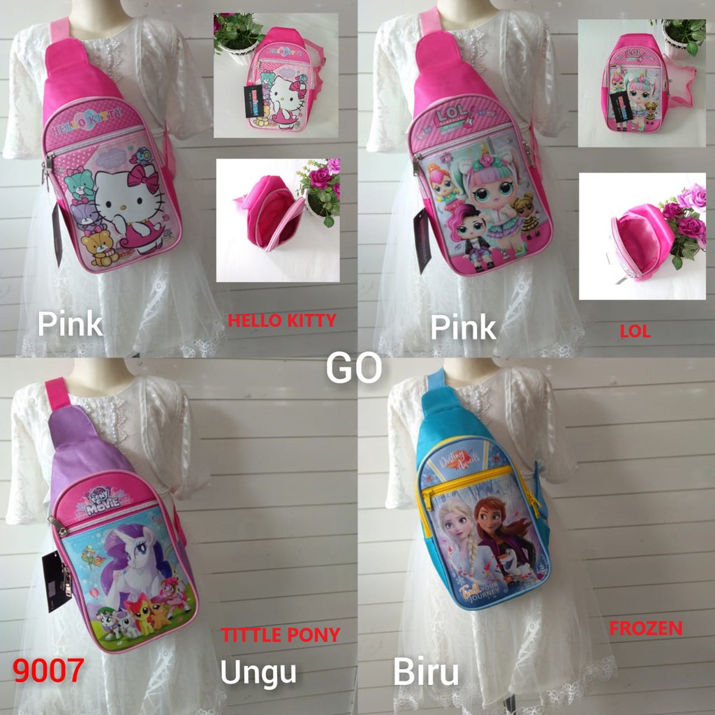 gos TAS ANAK SLEMPANG 1 Tas Weistbag Motif Kartun Anak Laki Perempuan