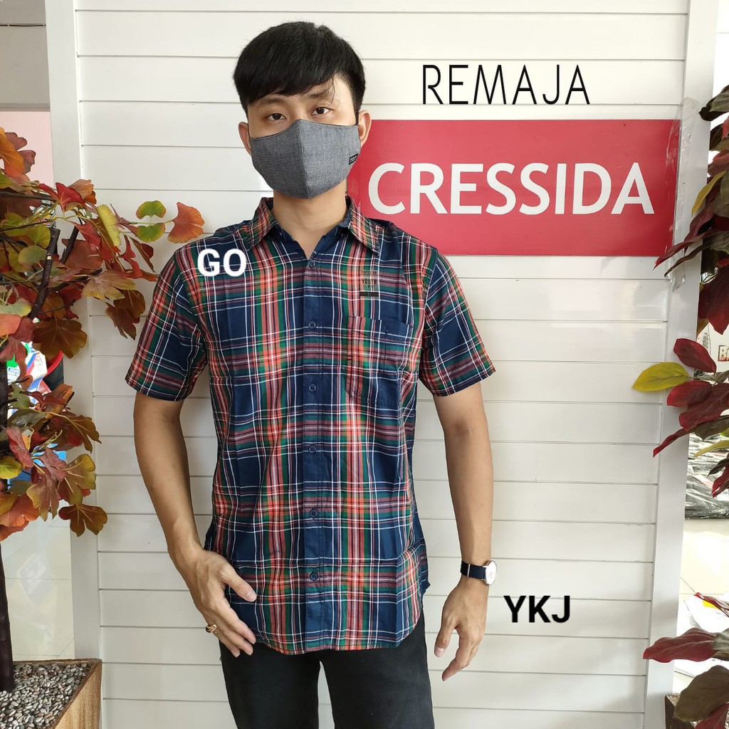 gos CRESSIDA KEMEJA YOUTH Hem Remaja ABG Atasan Kemeja Formal Lengan Pendek