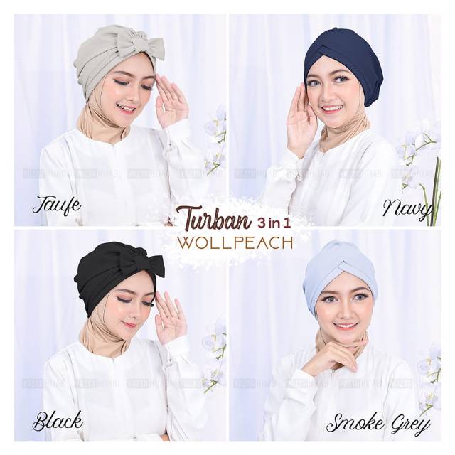 Turban Wollpeach / Wolfis 3in1