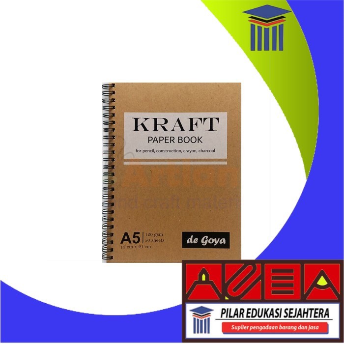

RING BOOK / CRAFT PAPER BOOK / BUKU SKETSA A5 DE GOYA (1 PCS) MURAH