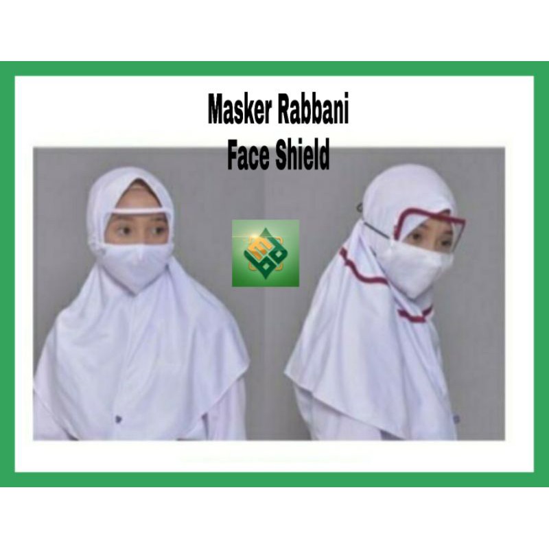 Masker Kain Face Shield Rabbani Civil15 Anak Sekolah SD TK Perempuan Laki Mask Cloth Tali Karet
