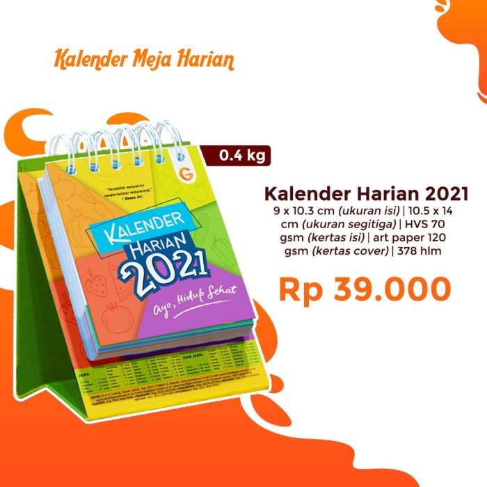 

Kalender Meja Harian 2021 Gema Insani Press