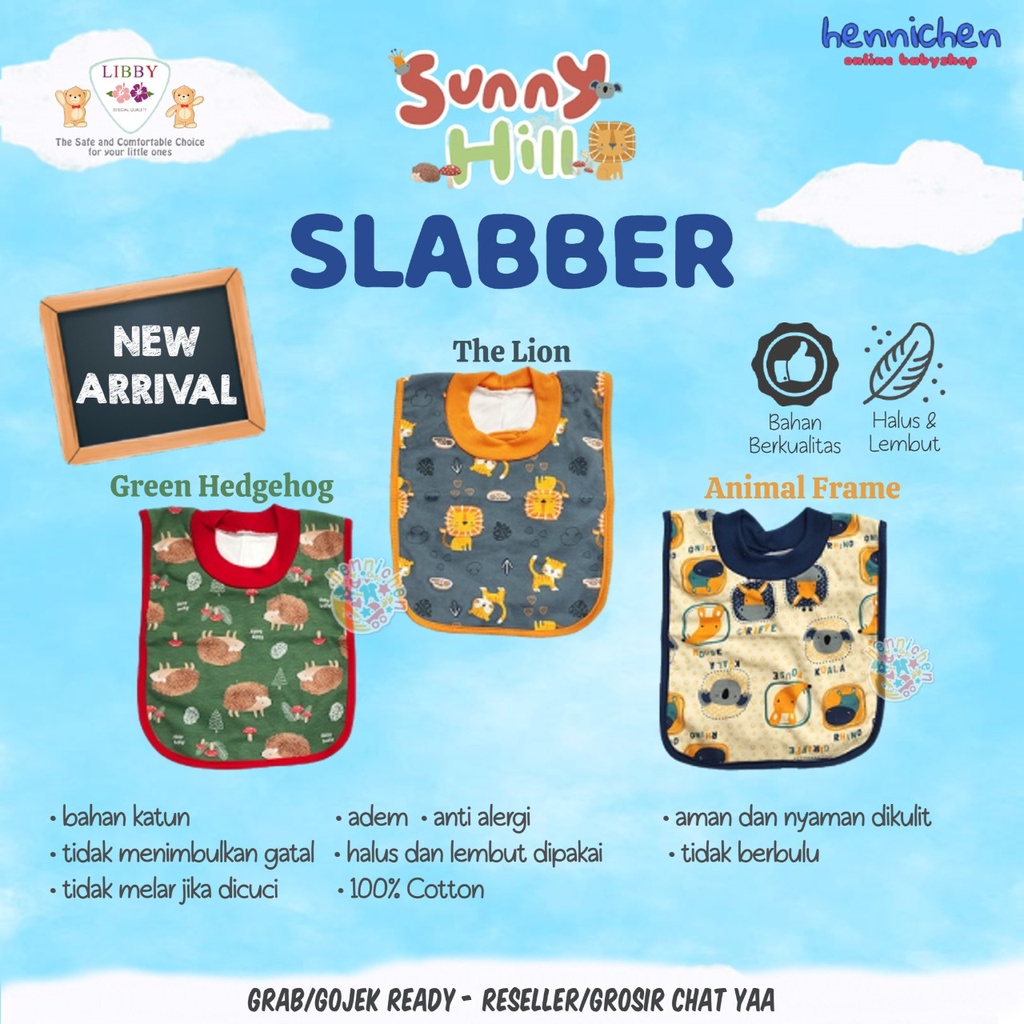 BANYAK MOTIF1 PCS SLABER LIBBY MOTIF / SLABBER FULL PRINT SNI SUMMER GAMES / TREE HOUSE / ENCHANTED WILD / TALE OF PRAIRIE / SUNNY HILL / HELLO SUNSHINE / ME A DOWLAND / HAZY ZOO / ISLAND EXPLORER / FANTASIA / JURRASIC