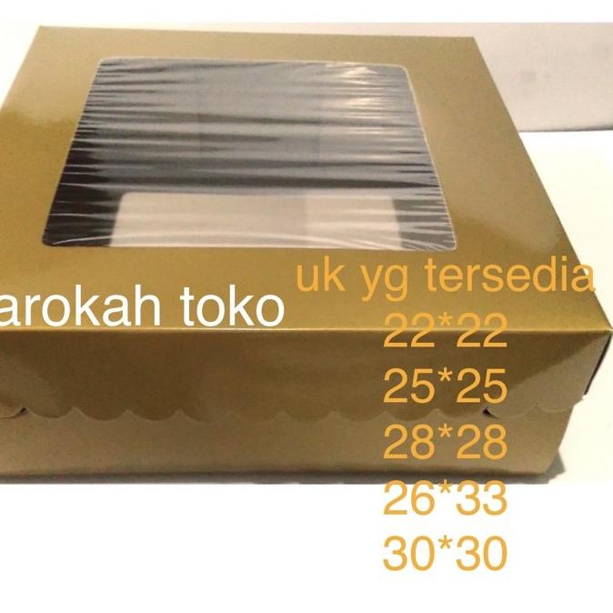 

➺ Dus Gold berbagai ukuran / dus kue warna gold ukuran 22*22, 25*25, 28*28, 26*33, 30*30 ➾