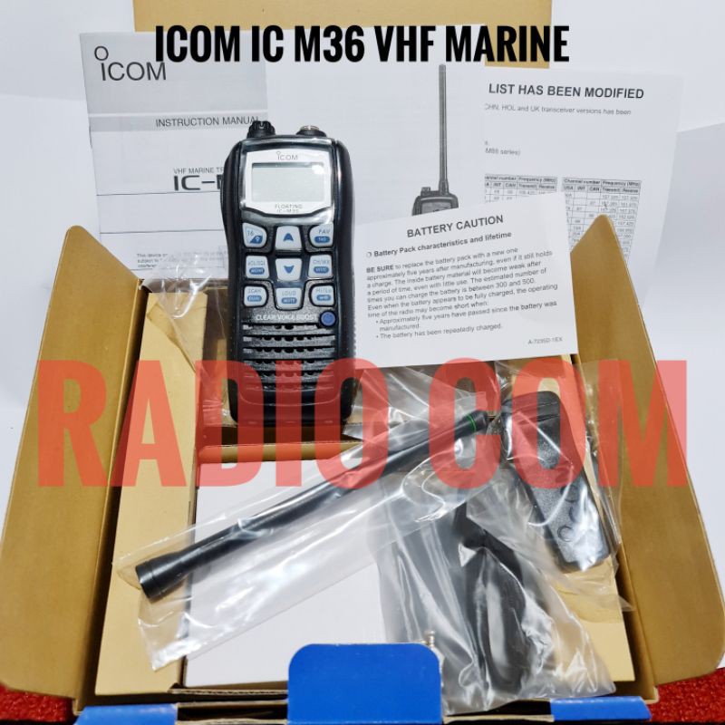 JUAL HT ICOM IC M36 VHF MARINE MURAH  / HT MARINE WATERPROOF ANTI AIR HT ICOM M36 MARINE