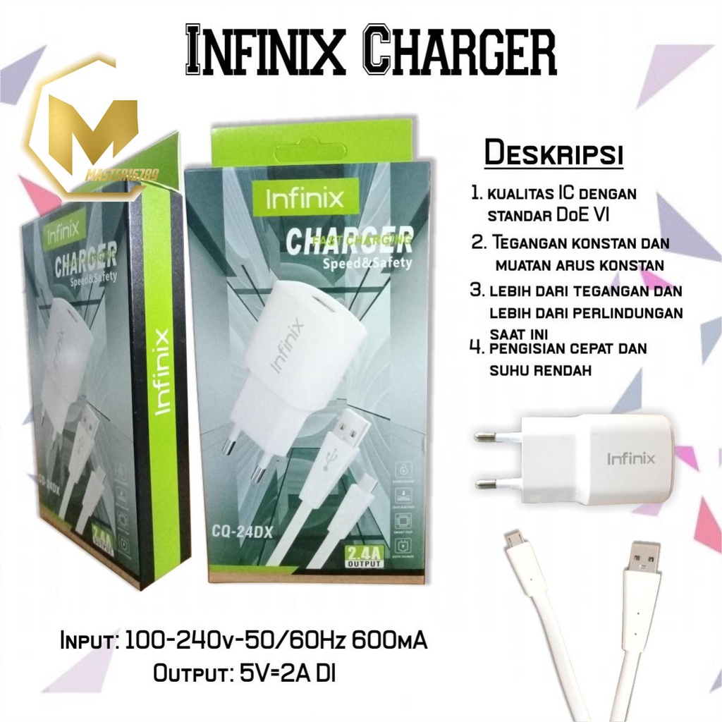 Charger Infinix 9V -2A Original Fast Charging Kabel Micro USB note 7 Note 8 hot 9 8 10 play MA1816