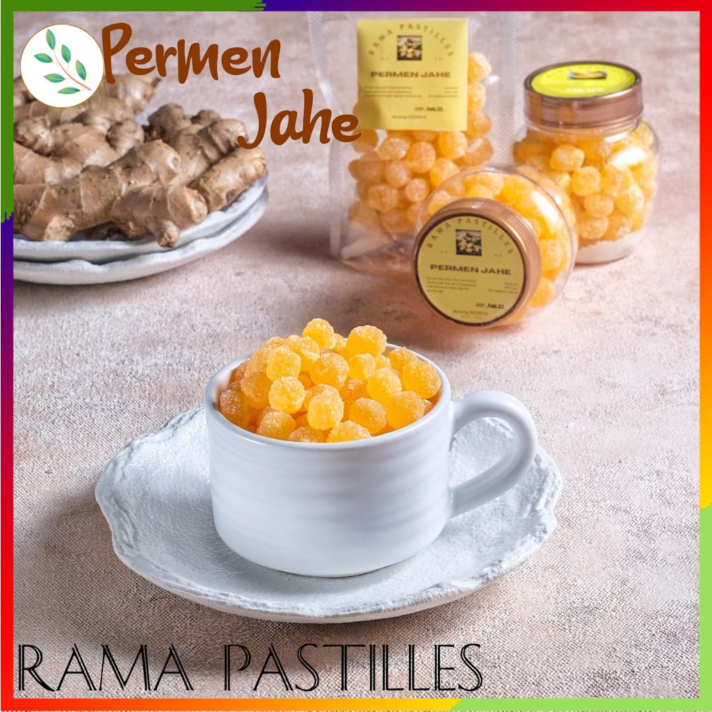 

Permen Rasa Jahe Pedas Kemasan Toples 190 gram Permen Jahe Jadul Rama pastilles