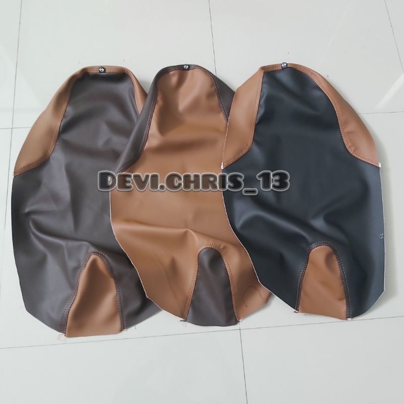 COVER KULIT JOK MOTOR SCOOPY FINO SPECIAL WARANA COKLAT BAHAN ORIGINAL MBTECH