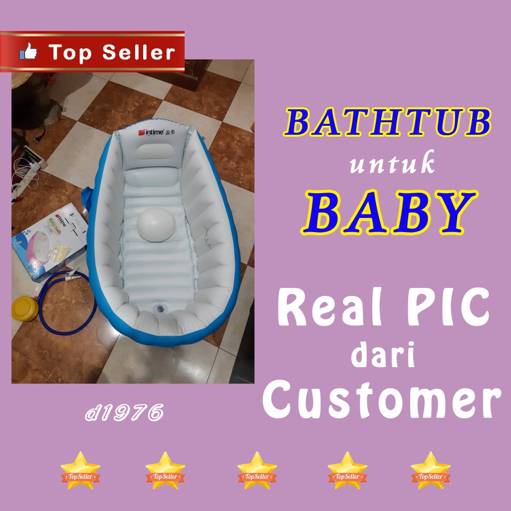 d1976 BATHTUB BABY TEMPAT MANDI BAYI KOLAM AIR BAK RENANG ANAK BONUS POMPA D9-10001