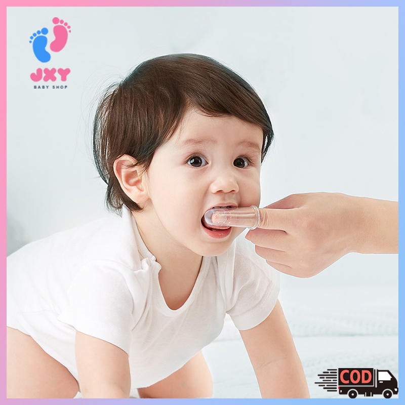 Sikat gigi bayi/Sikat gigi jempol/Bayi Finger Tooth Brush Silikon Jari Baby Newborn Lidah Gusi Silicone Food Grade Lembut  L44