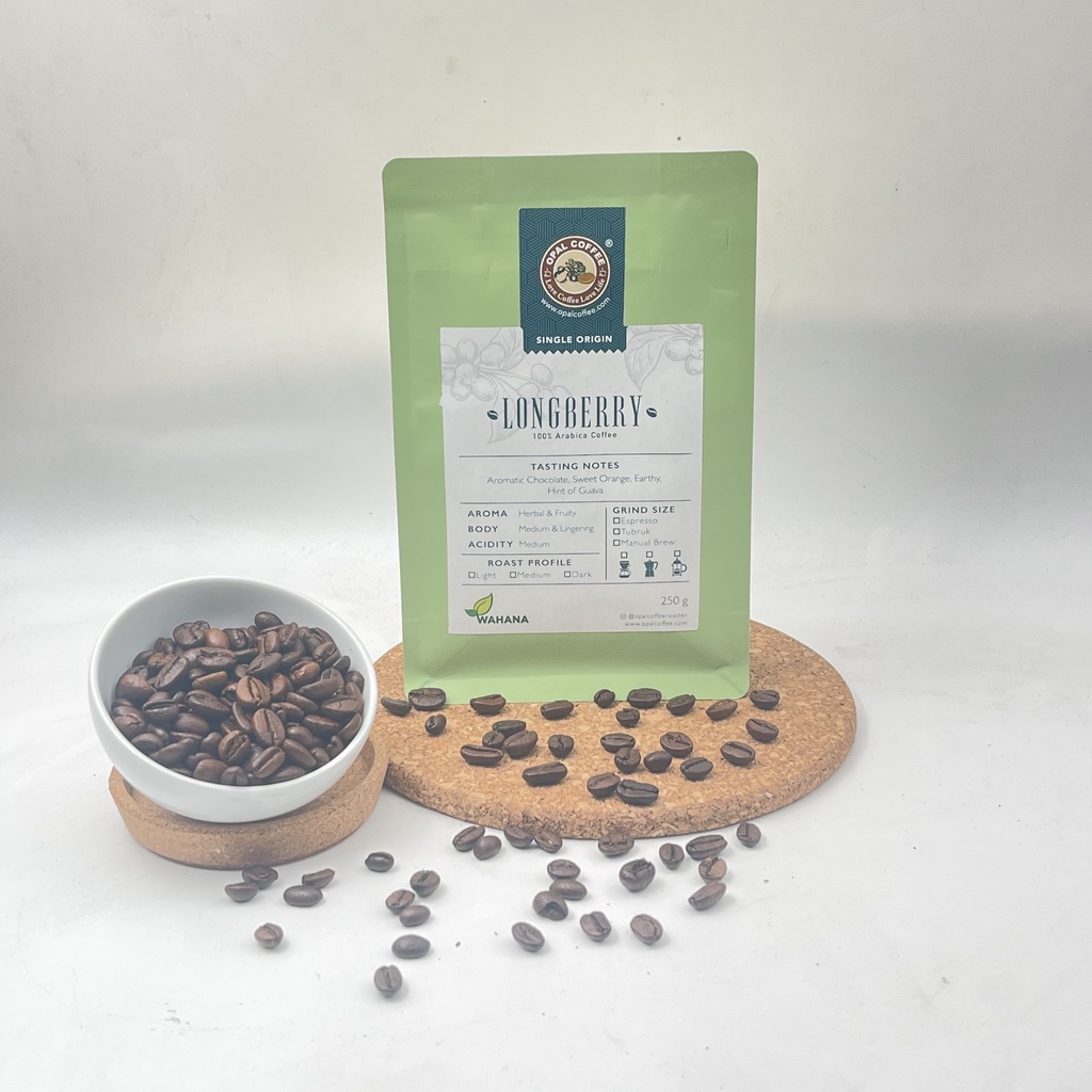 

Opal Coffee - Longberry Arabica Roasted Beans 250g