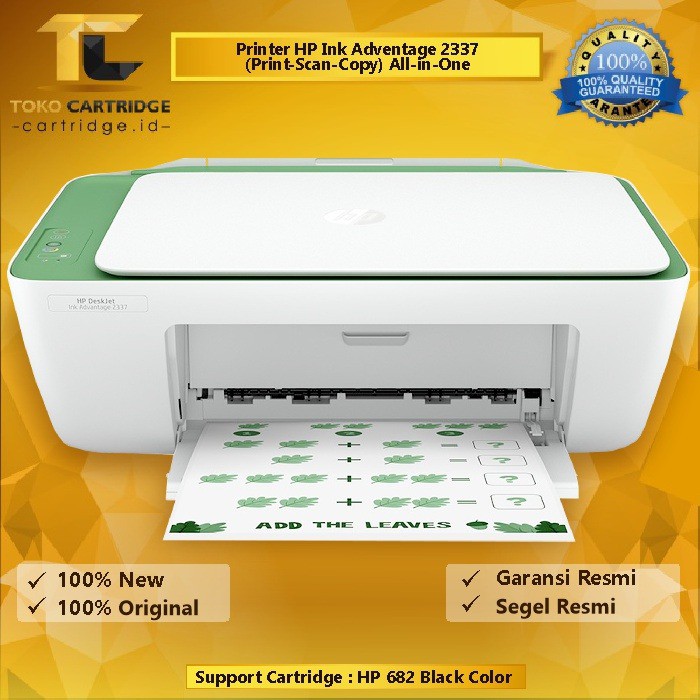 Printer Deskjet Ink Advantage 2335 2336 2337 Print Scan Copy A4 F4 include tinta 682 Penerus 2135