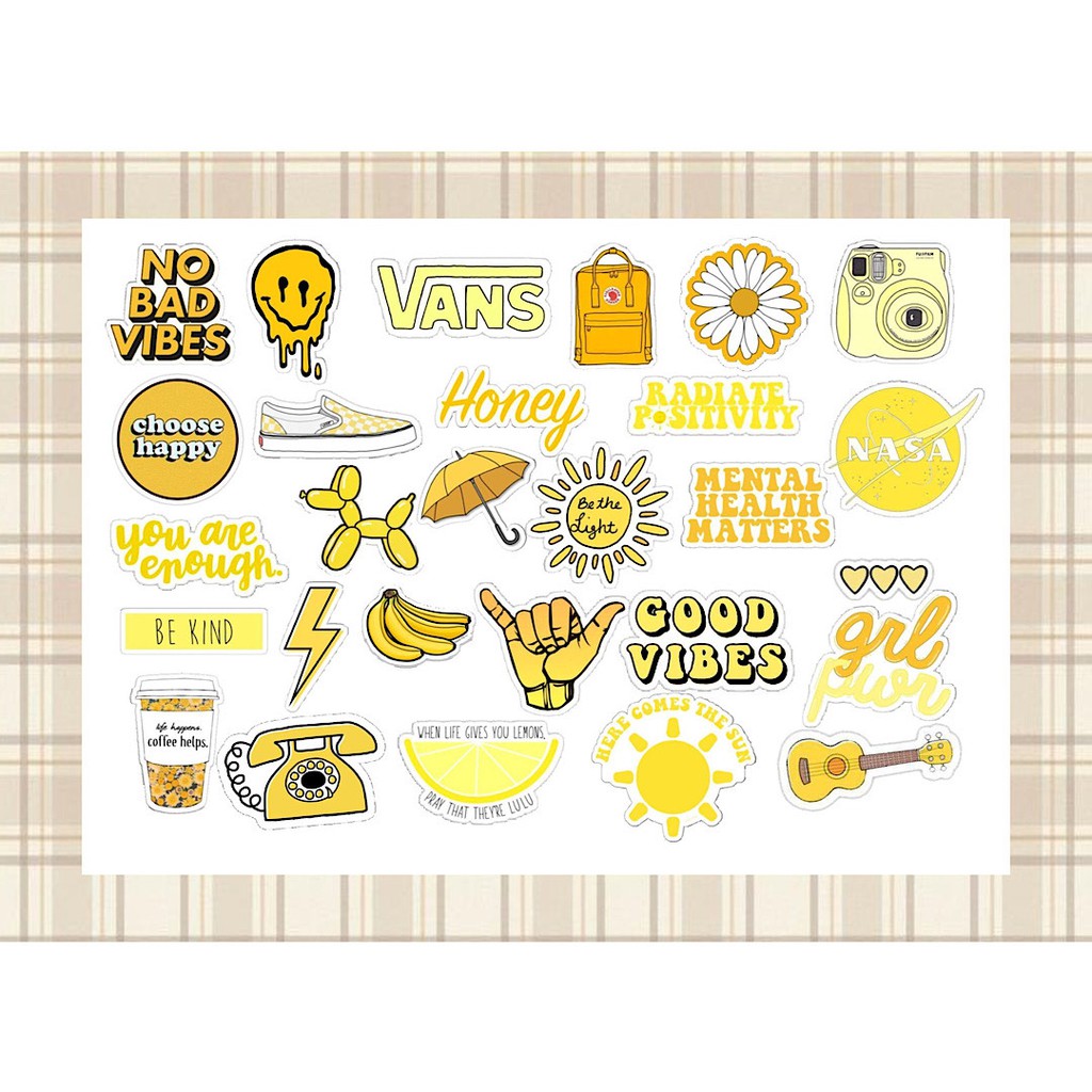 

AESTHETIC YELLOW STICKER (28 pcs)