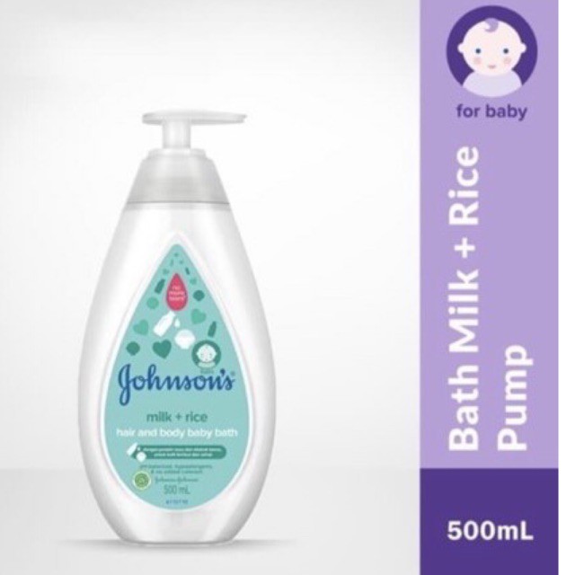 Johnson’s Baby Bath Milk Rice 500ml - Sabun Mandi Bayi 500ml