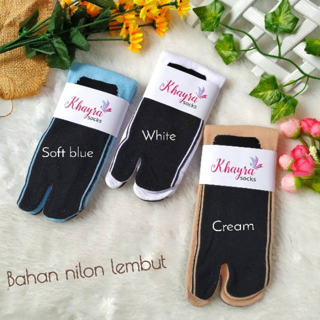 [12 PASANG] KAOS KAKI JEMPOL POLOS TAPAK HITAM