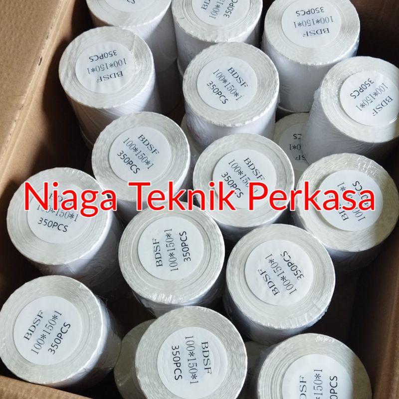

Label Thermal - Kertas Thermal - Label Thermal - 100 x 150 x 1 - 350 pcs per roll - 30 roll per dus - harga grosir