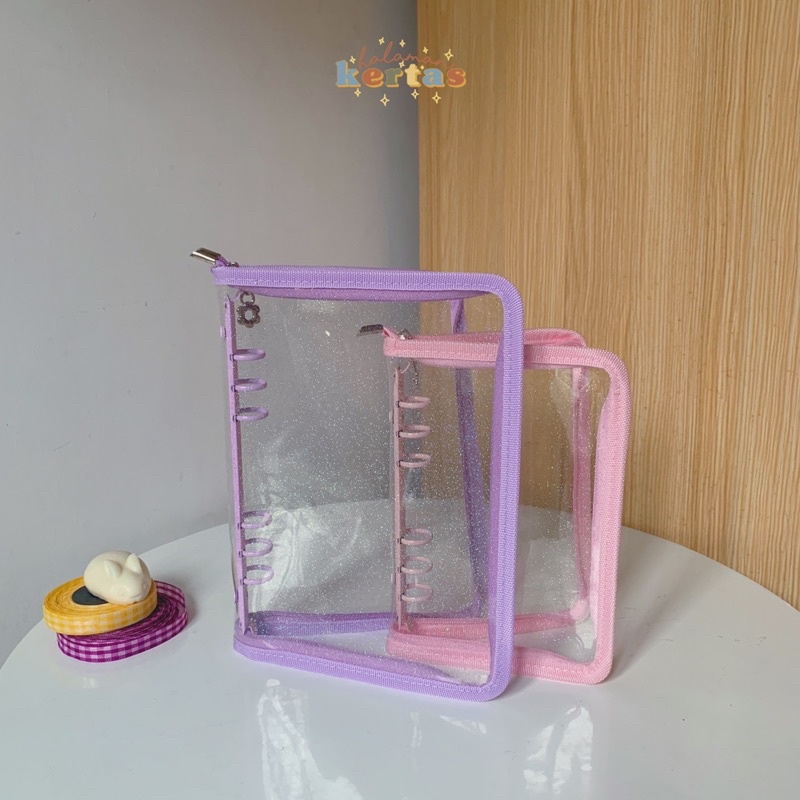 

A5 and A6 Transparent Zipper Binder (Binder transparan A5 dan A6)